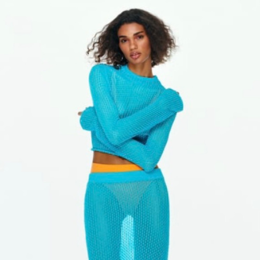 Zara - Pointelle Knit Sweater